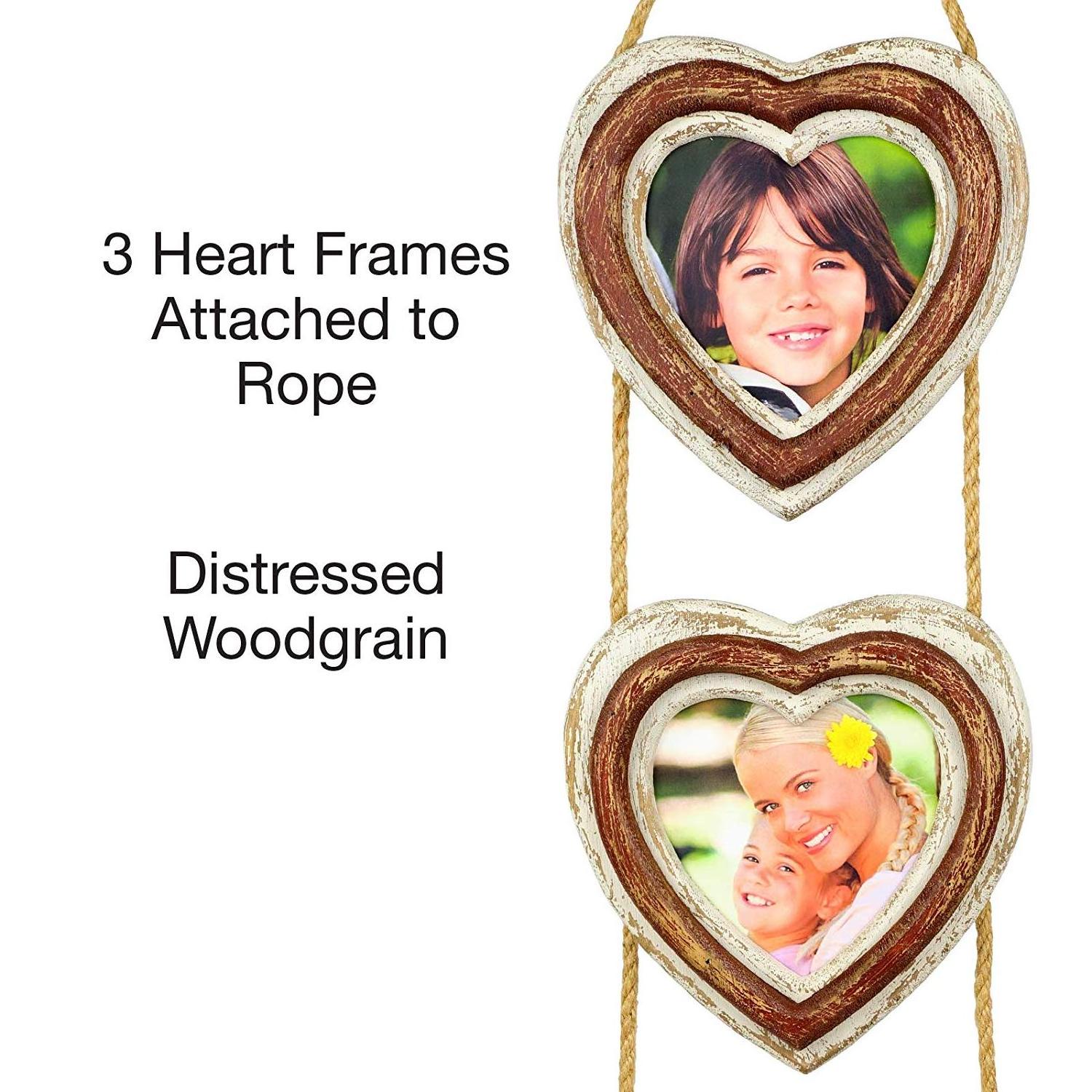 Funny fashion heart shape  design wooden baby wall picture photo frame