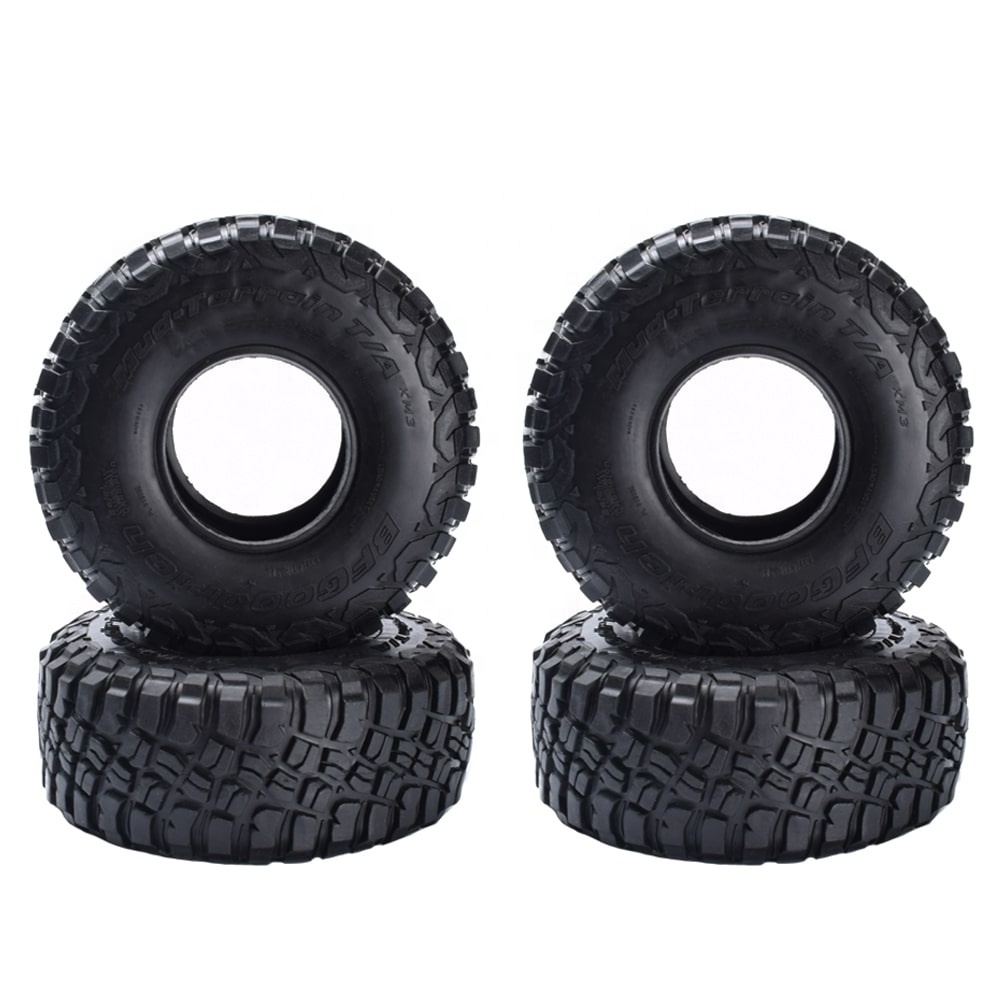 4PCS 120mm 2.2inch Rubber Tyre Wheel Tires for 1/10 RC Crawler Car Axial Wraith SCX10 TRX-4 TF2