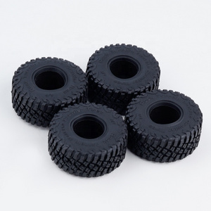 1.0 Inch High Adhesive Crawler Rubber Tires w/ Foam Inserts for 1/18 RC Crawler Car TRX4M