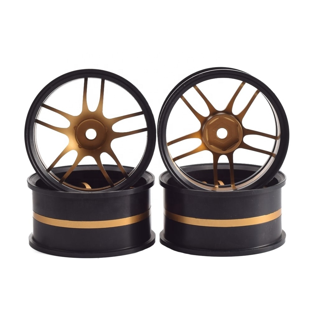 4PCS Aluminum Alloy Wheel Rims for 1/10 RC Drift Racing Car Touring Upgrade Parts HSP HPI Himoto Kyosho Sakura