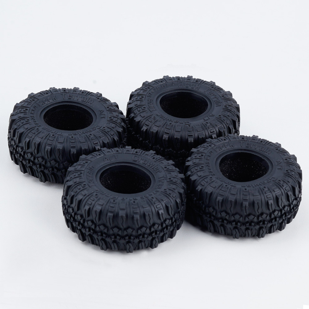 1.0 Tires- 57 * 25mm Super Soft Crawler Tires for TRX4M Axial AX24 SCX24 FCX24 Enduro24 Upgrade