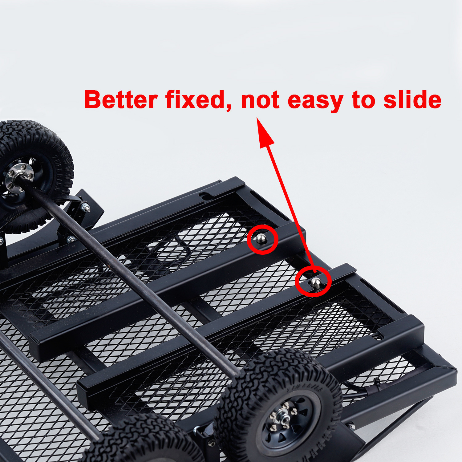 RC Metal Trailer with Four Tires for 1/10 RC Car Crawler Axial SCX10 90046 AXI03007 TRX-4 MST