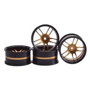 4PCS Aluminum Alloy Wheel Rims for 1/10 RC Drift Racing Car Touring Upgrade Parts HSP HPI Himoto Kyosho Sakura