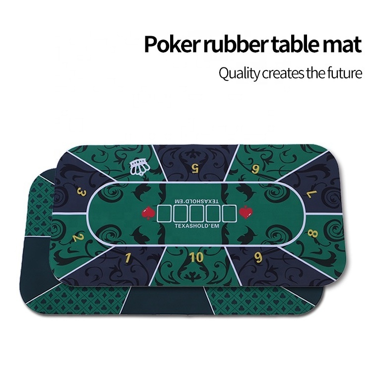 2024 LW custom made non slip poker game table mat poker card game mat rubber poker mat China manufacture