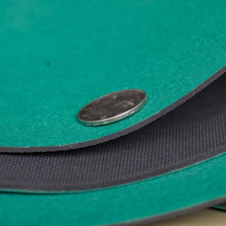 2024 LW Plain Green Pool Table Felt - Rectangle Poker Mat Cloth Cover for Blackjack, Card Games - Casino Equipment