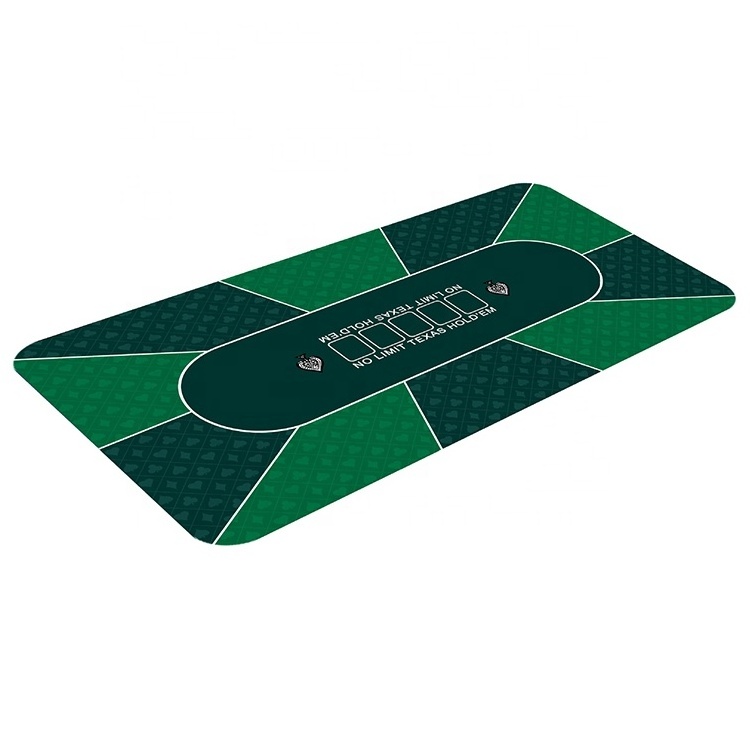 2024 High Quality Waterproof Gambling Game Texas Poker Mat Table Natural Rubber Custom Card Game Play Mat Desk Mat