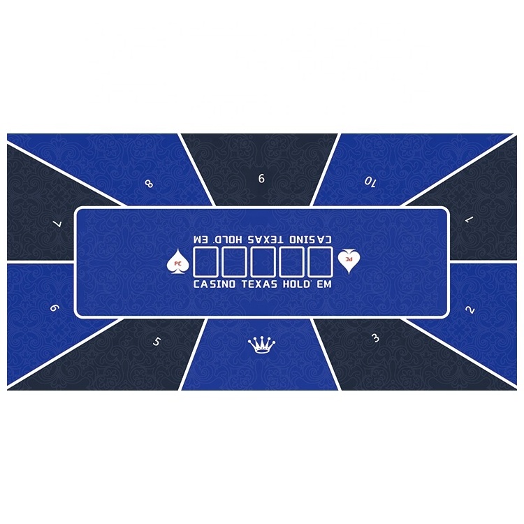 2023  factory  supply high quality custom Texas Hold'em Set Mat for Casino poker OEM design and size Rubber Poker Table Mat