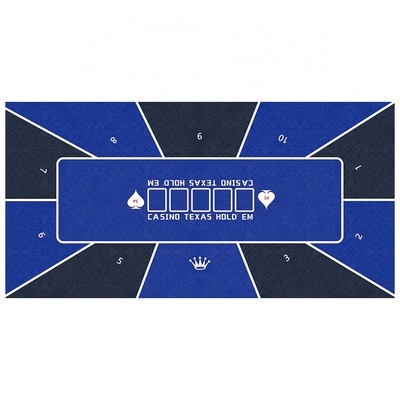 2023  factory  supply high quality custom Texas Hold'em Set Mat for Casino poker OEM design and size Rubber Poker Table Mat