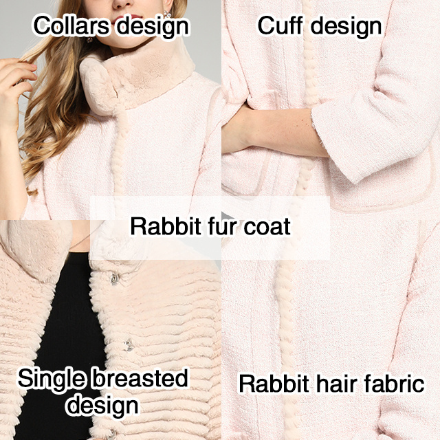 High Quality Luxury Winter Rex Rabbit Fur Jacket Women Real Chinchilla Fur Coat