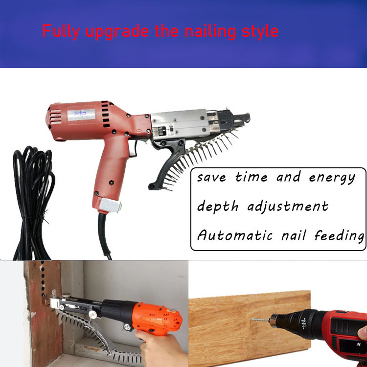 XJP Switched Autofeed Drywall Gun  Electric drywall screw gun