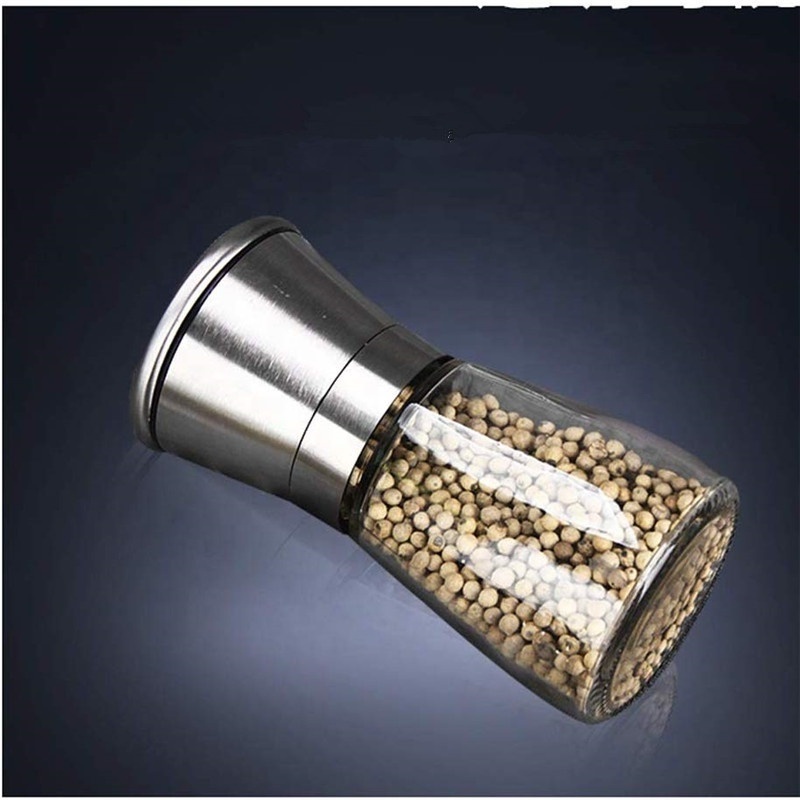 Salt and pepper grinder mill set kitchen silver spice grinder for spice, grain