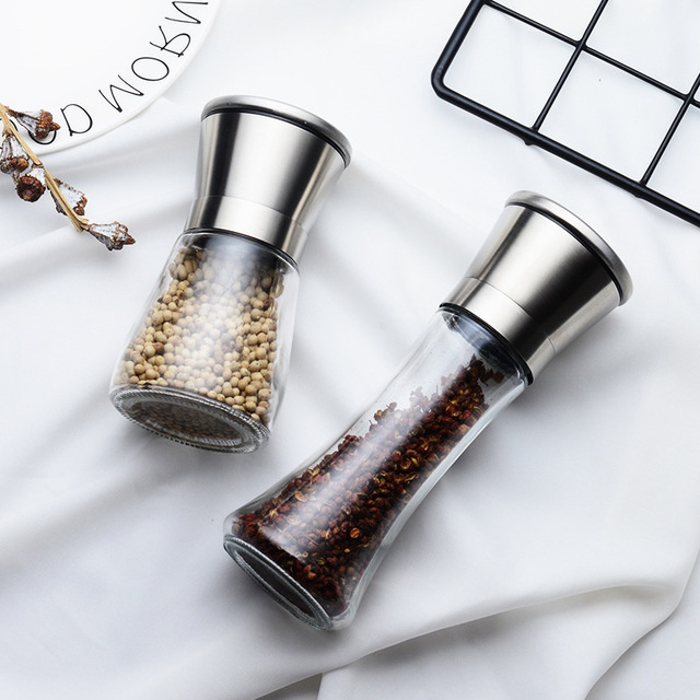 Stainless steel herb and salt grinder custom spice mill, heavy duty spice grinder coffee grinder