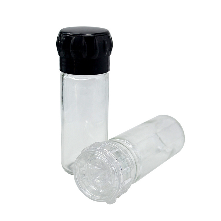 Manufacturer Sale Transparent Salt Pepper Mill 100ml High Quality Manual Spice Grinder