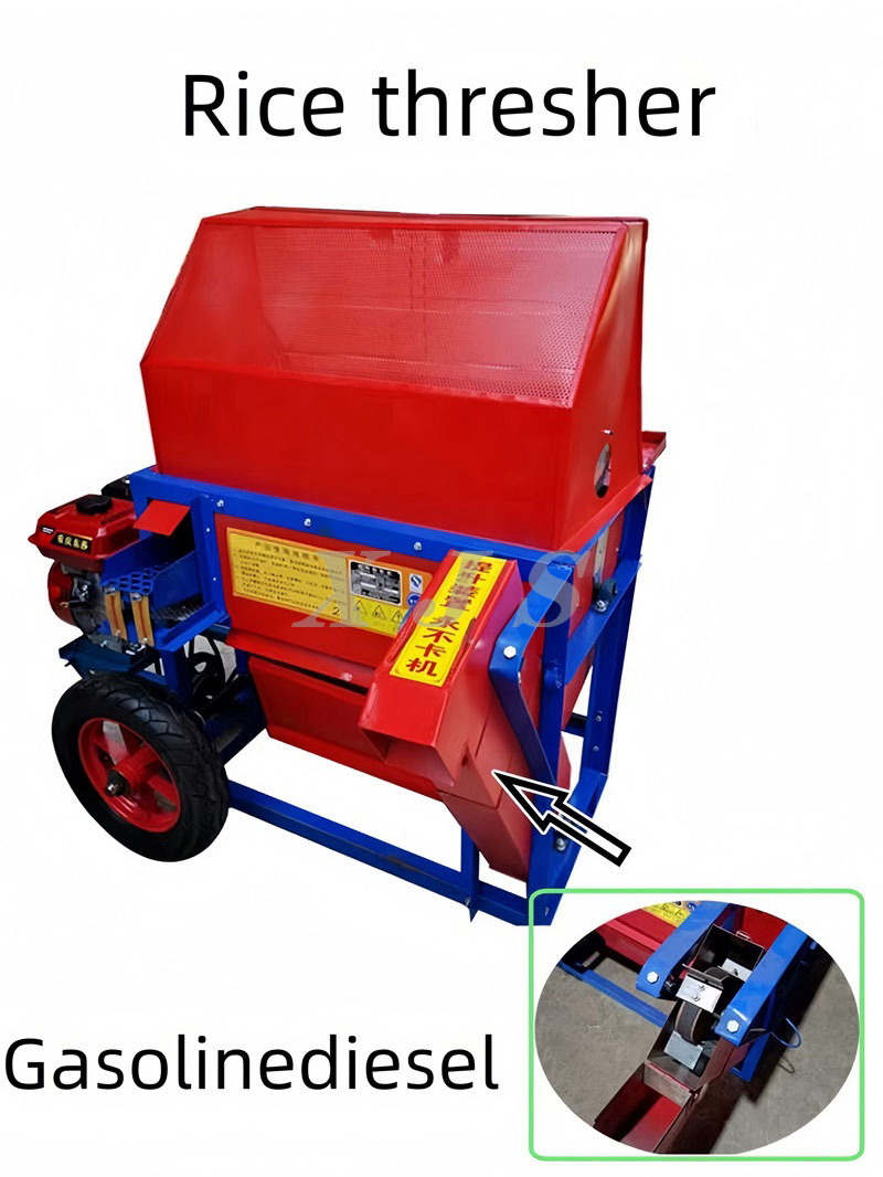 Multi functional Portable Grain Threshing Small Mini Rice and Wheat Thresher Thresher Household Rice Thresher