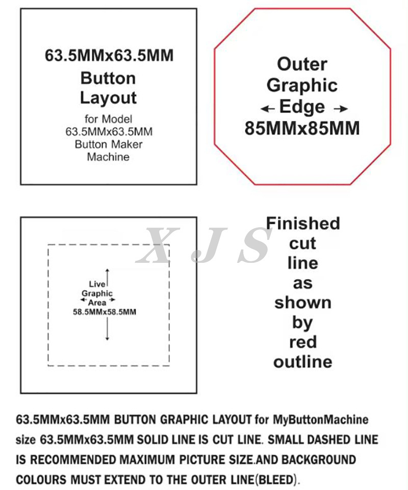 Hot Sale Square 50x50mm Button Maker Kit Badge Making Machine + Paper Cutter + 1000pcs Fridge Magnet Button Supplier