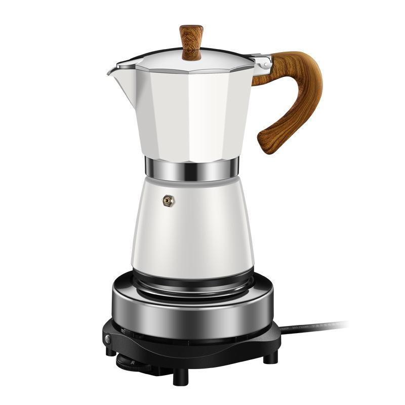 Aluminum Espresso Moka Coffee Maker Moka Pot Stainless Steel Coffee Filter Electric Mocha Pot