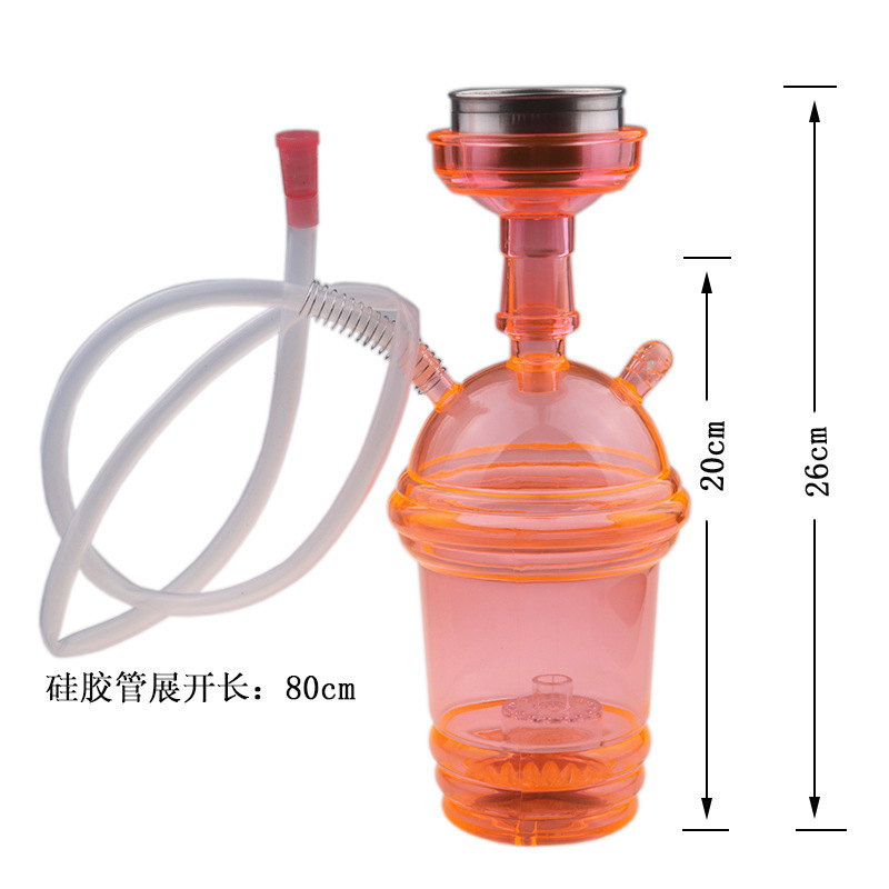 Portable Led Shisha Hookah Cup Shape Car Travel Plastic Hookah Set with Hookah Accessories