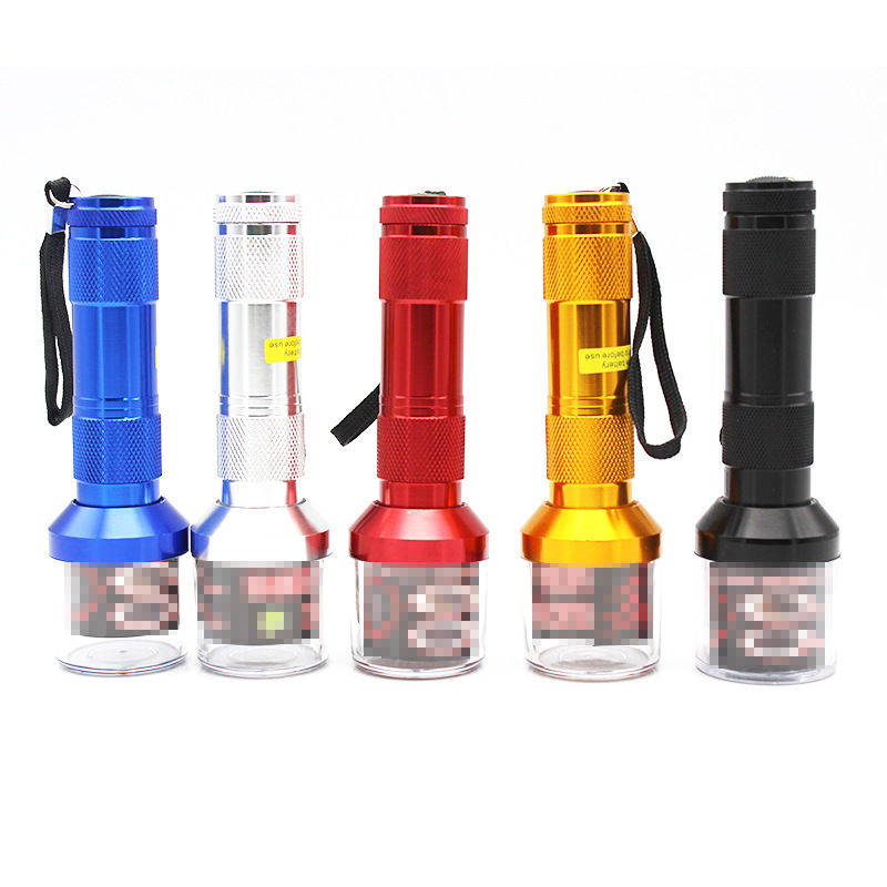 Classic Automatic Flashlight Herb Electric Grinder Battery Power Electrical Tobacco Grinder