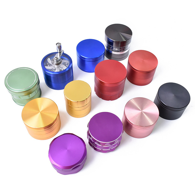 Luxury Aluminum Big Herb Grinder Matte Spice Tobacco Crusher Grinder 40MM 50MM 55MM 63MM