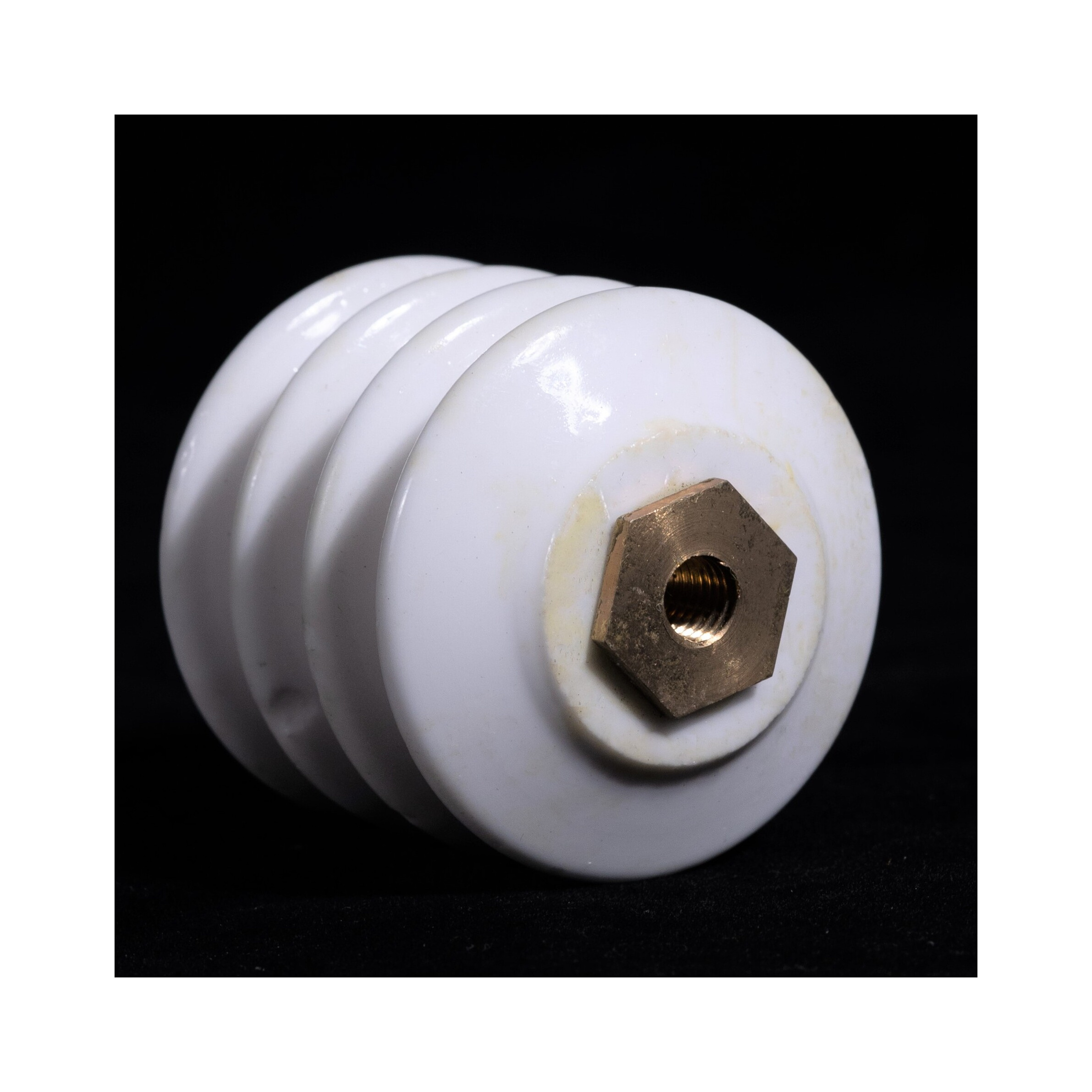 Glazed Heat resistance 95% alumina ceramic isolator yarn guide wheel coil guide pillar column