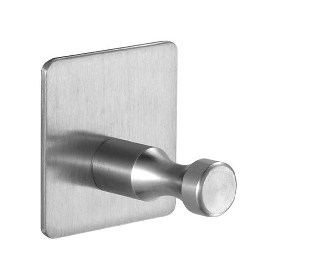 Stainless Flat Wall Hook, Self Adhesive Wall Hook, Towel Robe Coat Hanger Key Rack