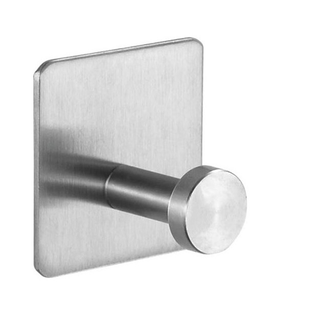 Stainless Flat Wall Hook, Self Adhesive Wall Hook, Towel Robe Coat Hanger Key Rack