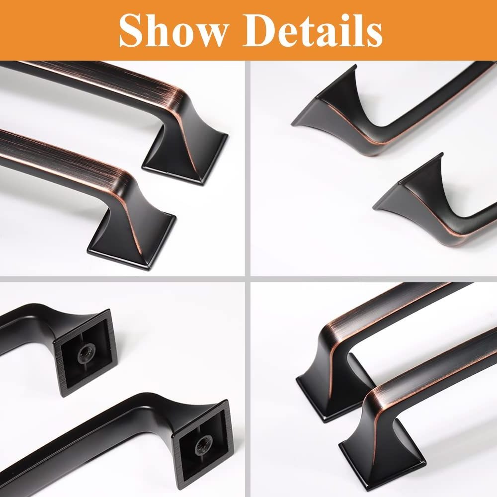 WEKIS Modern Design Cabinet Handles Cabinet Kitchen Pulls and Knobs Zinc Alloy Classic Black Coating Furniture Handle & Knob