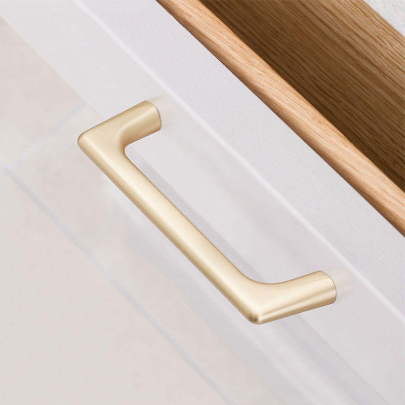 WEKIS OEM Minimalist Wardrobe Handle Design 3 Inch Drawer Pulls Handle Brushed Nickel Mid Century Modern Drawer Pulls