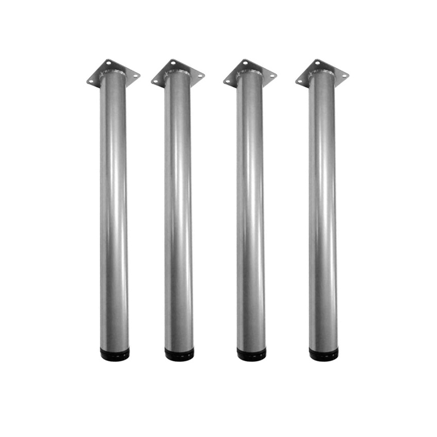 Metal Mid Century Furniture Legs Tube Chrome Extenders Modern Legs For Furniture Round Iron Furniture Feet