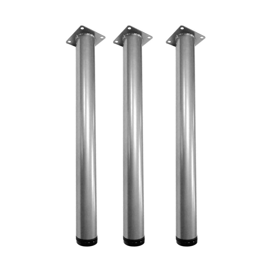 Metal Mid Century Furniture Legs Tube Chrome Extenders Modern Legs For Furniture Round Iron Furniture Feet