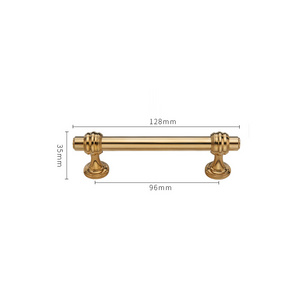 WEKIS Antique Gold Drawer Pulls Cabinet Hardware Wardrobe Door Handle European Kitchen Hardware Brushed Gold Cabinet Pulls