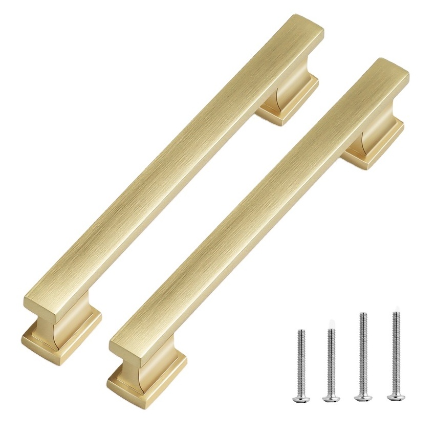 China Manufacturer European Market Best-Selling Brushed Gold Hardware Door Kitchen Drawer Cabinet Pulls Handles and Knobs