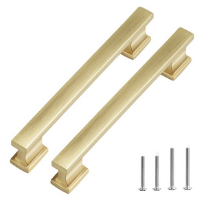 China Manufacturer European Market Best-Selling Brushed Gold Hardware Door Kitchen Drawer Cabinet Pulls Handles and Knobs