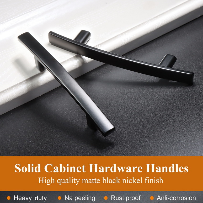 Wekis Best Selling Matte Black Silver Gold Metal Kitchen T Bar Drawer Pull Brass Pull Long Cabinet Handle Furniture Handle