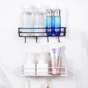 Iron Metal Corner Shelf Bathroom Organizer Shelves Shower Rack With Soap For Wall Mounted No Drilling Shower Caddy Storage