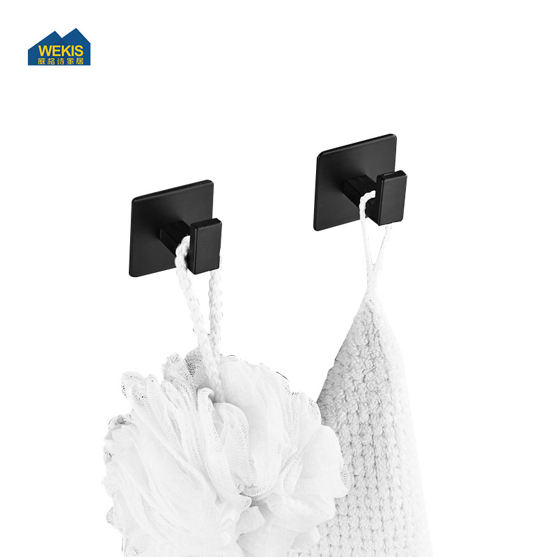 Aluminum Self Adhesive Wall Robe Hooks Clothes Hangers  Heavy Duty Coat Towel Hooks for Bathroom Kitchen Toilet