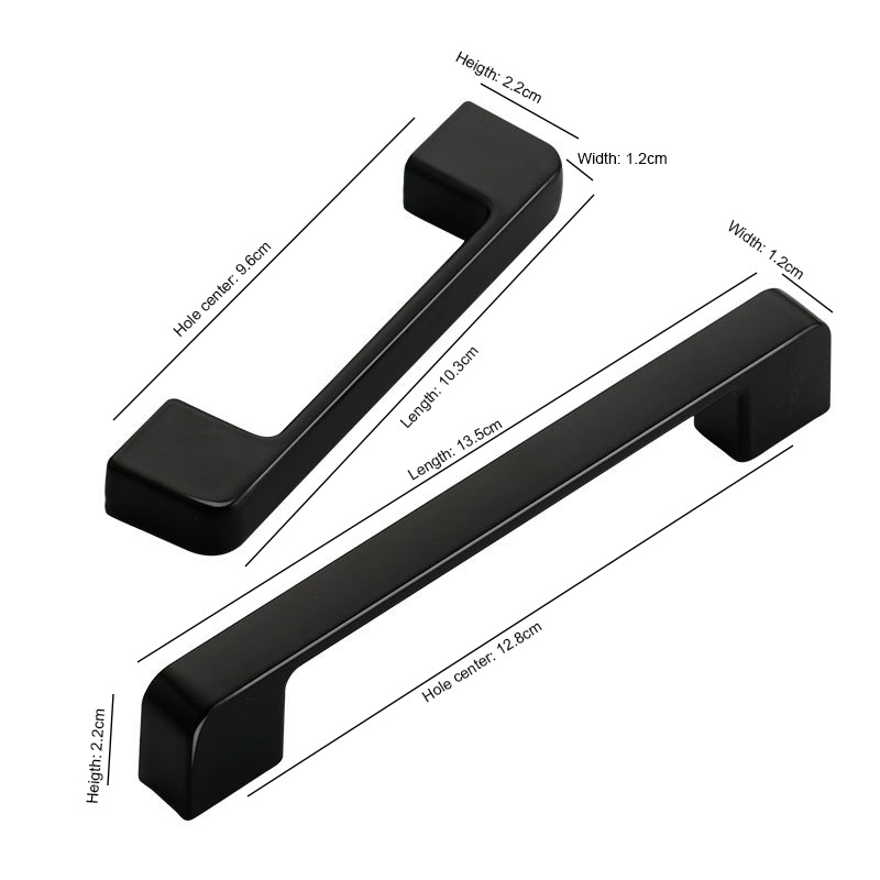 WEKIS Mid Century Drawer Pulls Solid Furniture Antique Drawer Modern Kitchen Cabinet Handles Black Cabinet Wardrobe Handle