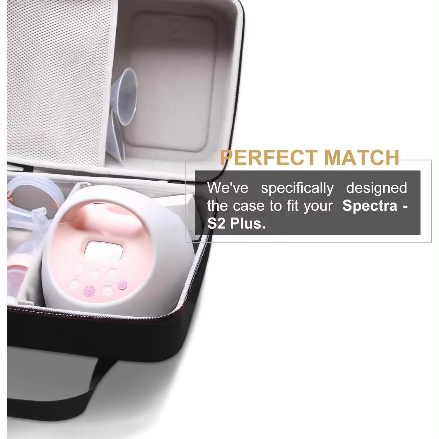 Customized Factory OEM Waterproof Hard Shell  Breast Pump EVA Travel Case For Spectra Baby USA S1 S2 Plus