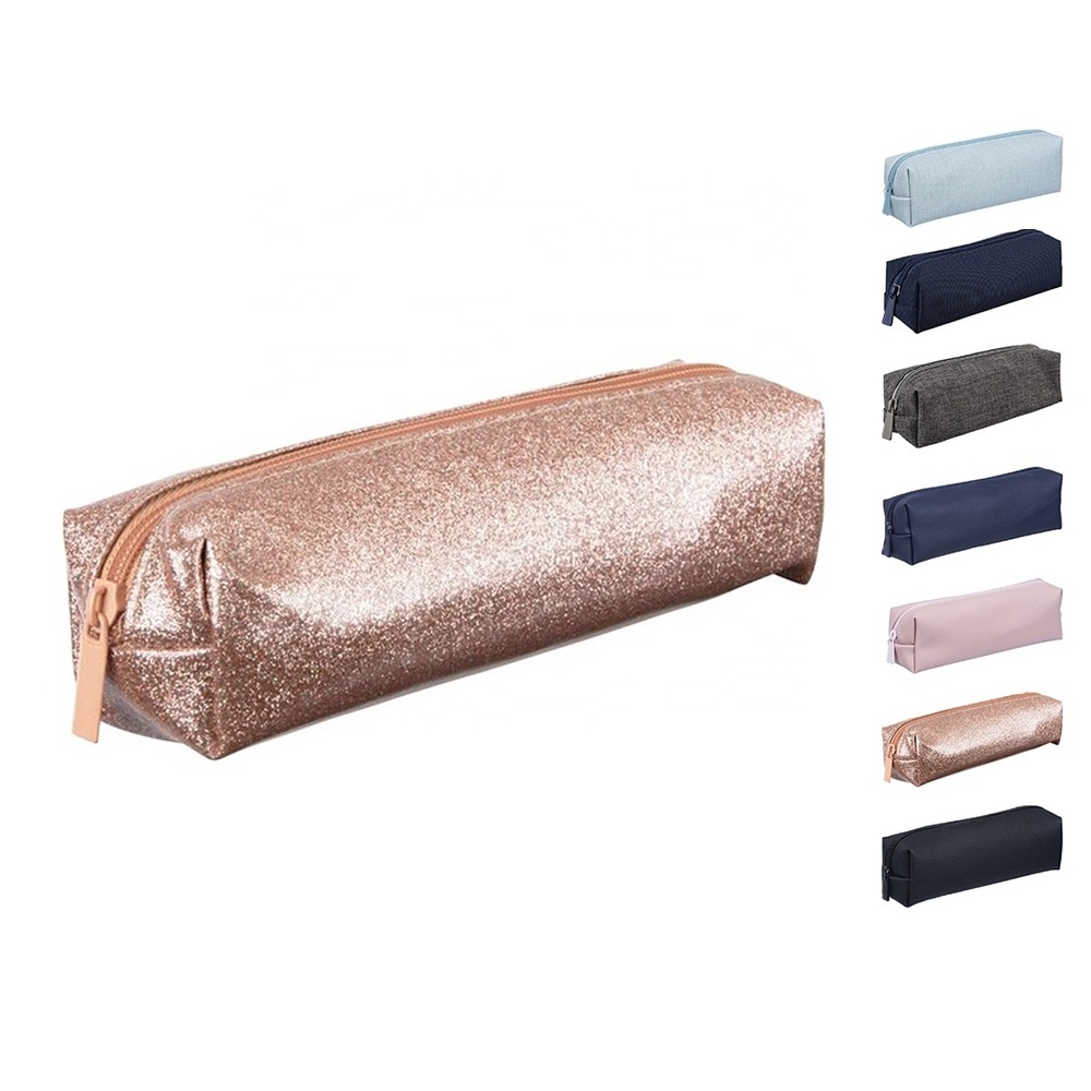 Multi Purpose Big Capacity Soft Leather Blank Sleeve Pencil Bag Pen Holder Protective Case