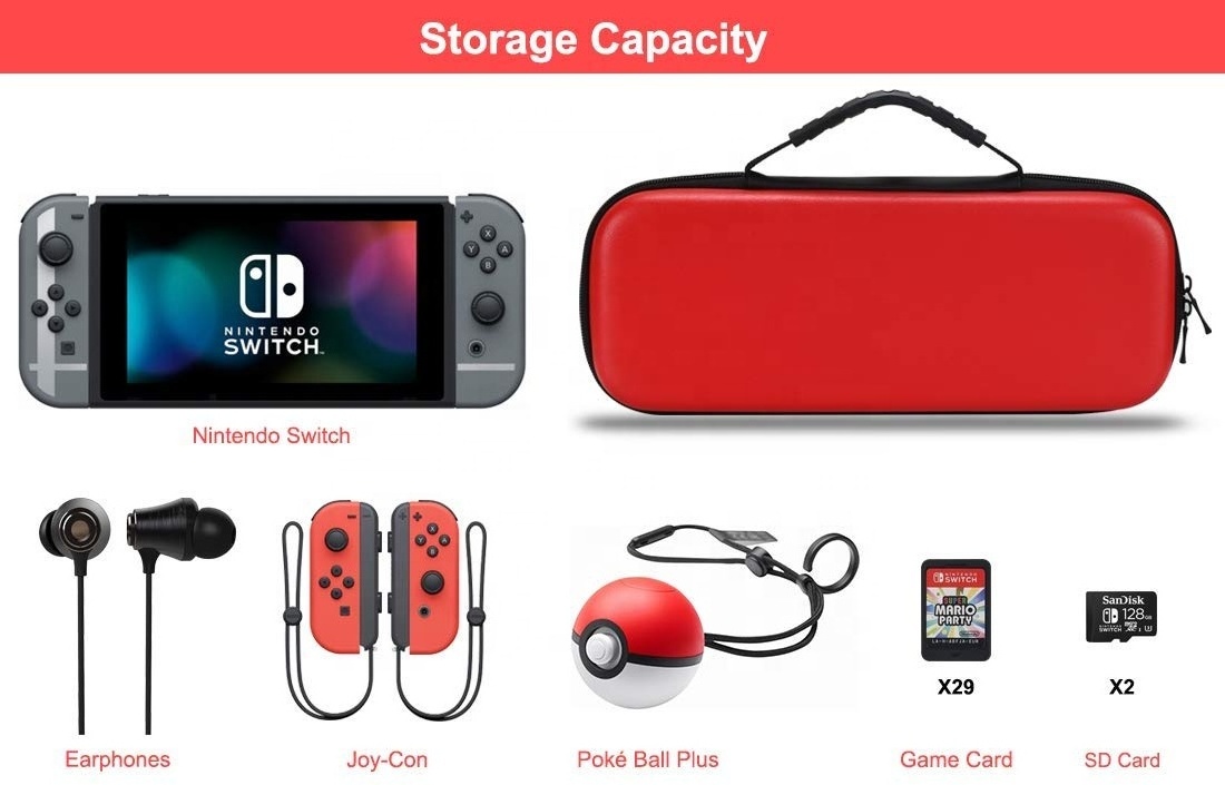 Wholesale Portable Hard Eva Carry Switch Durable Eva Case Games Pouch For Nintendo Switch