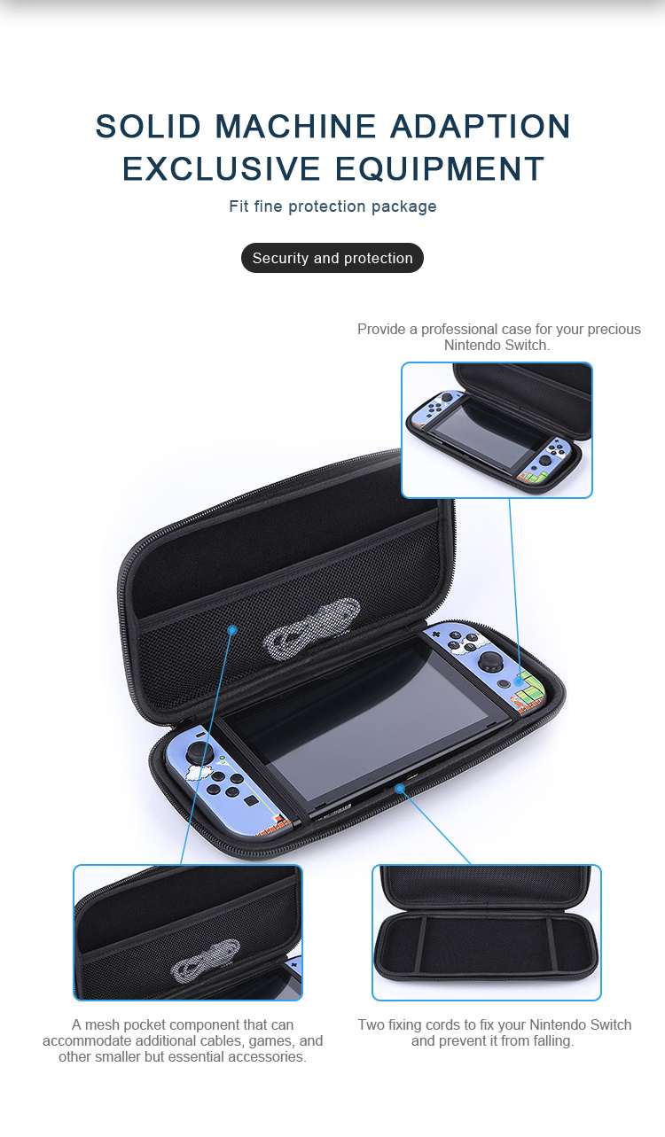 Wholesale Dustproof Hard EVA Travel Case Bag EVA Zipper Case Hard Shell Tool Case For Nintendo Switch