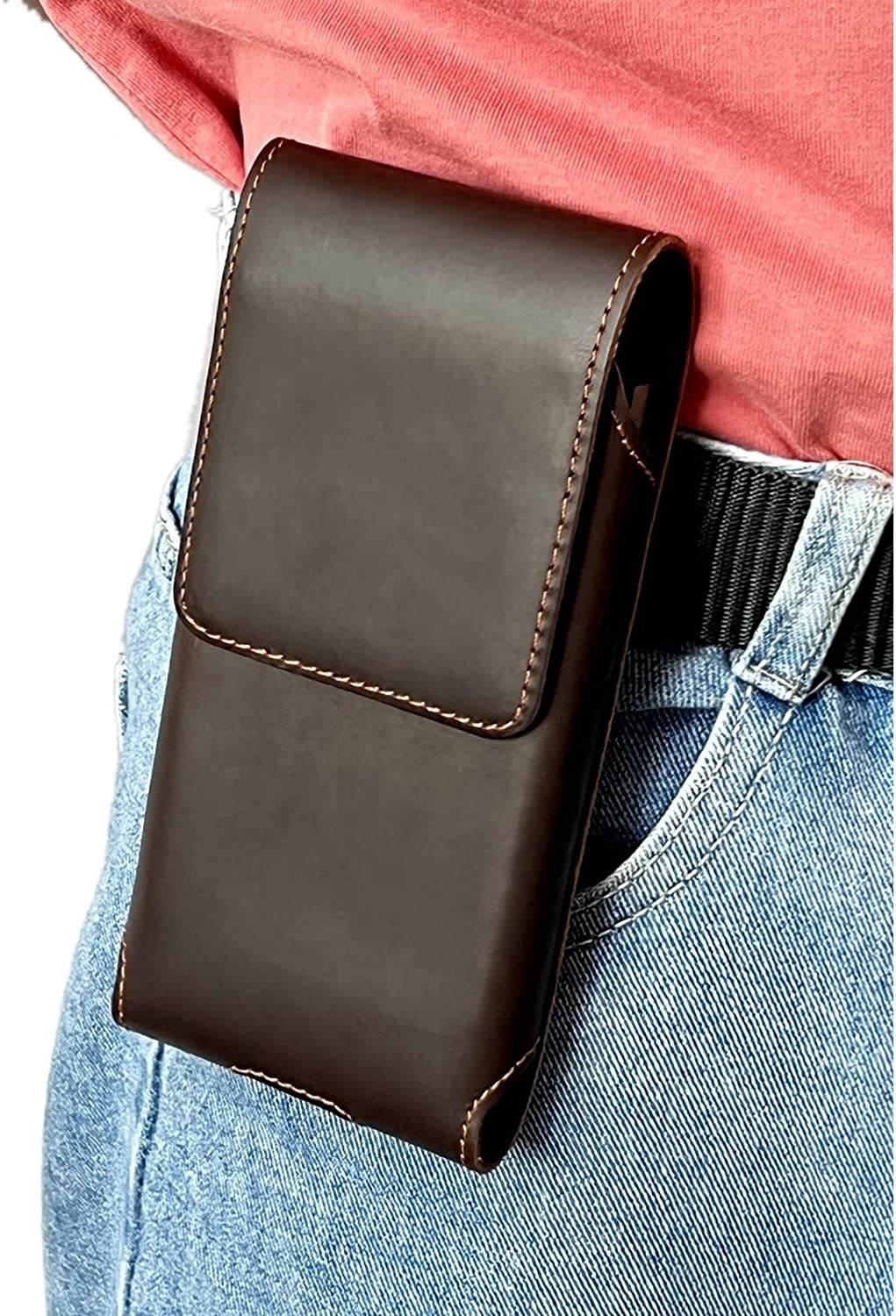 Cell Phone Pouch Nylon Holster Case with Belt Clip Cover Compatible with iPhone 14 Mobile Phones