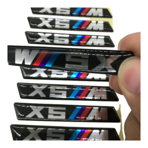 XJY Strong Adhesive Brand Holographic 3D Shape Raised Embossed Gel Polyurethane Dome Sticker Print Eproxy Vinyl Epoxy Sticker