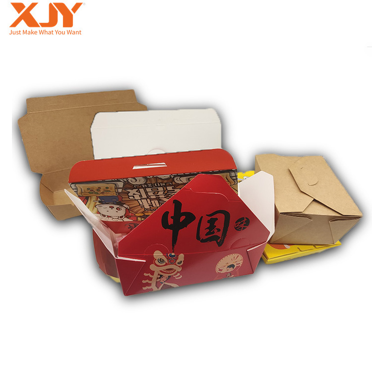 Customized Hot Fast Food Packaging Take Out French Fried Chicken Wings Ships Takeaway Lunch Paper Box