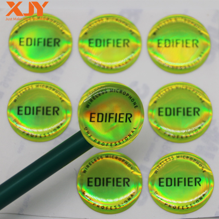 XJY  UV resistant Waterproof Epoxy adhesive sticker Company Logo Printing Resin 3D dome raised logo sticker