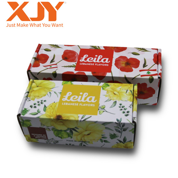 XJY Customized biodegradable corrugated logo printing recycled kraft paper packaging boxes mailing cartons for perfume