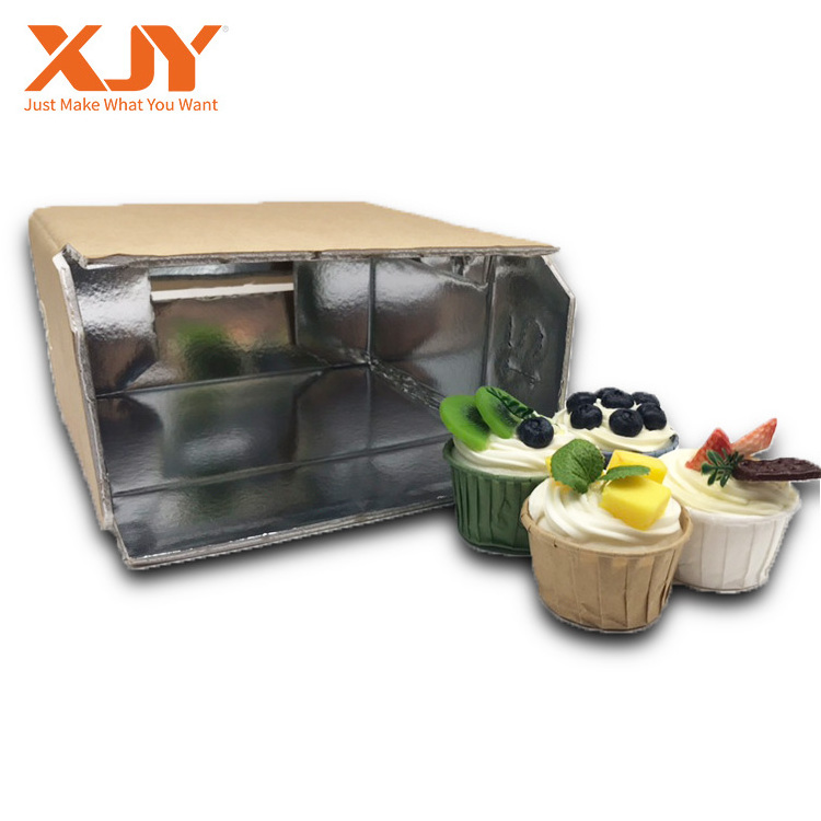 XJY Reusable Refrigerated Insulated Degradable Shipping boxes With Logo Printing  frozen food thermal insulated shipping box