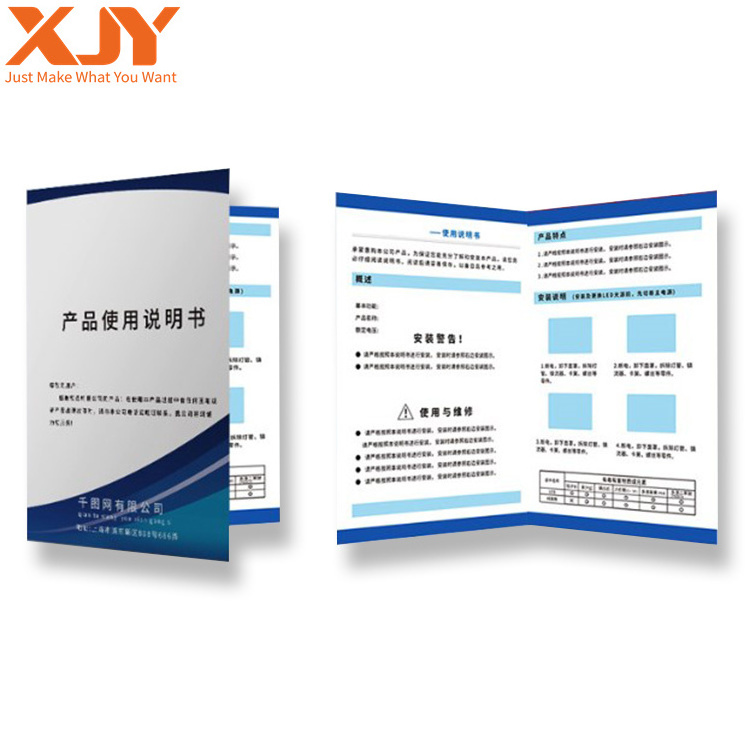 XJY Factory Custom Hardcover Coloring Products Instruction User Manual Service Brochure Book Guides Booklets/Instruction Print