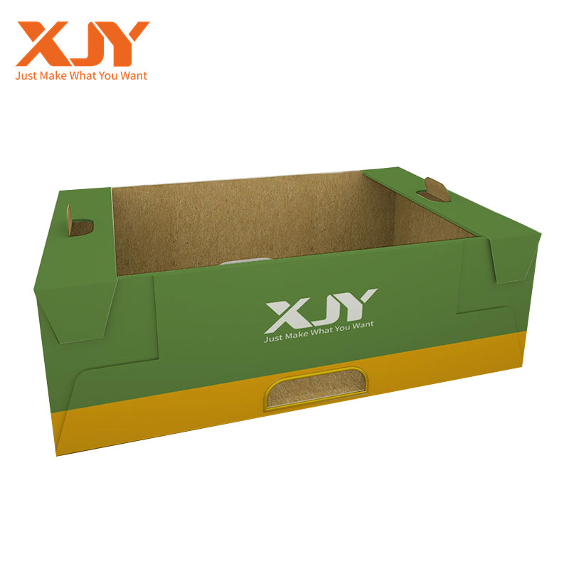 XJY Low Moq Corrugated Paper Fruit Vegetable carton packing banana gift Box