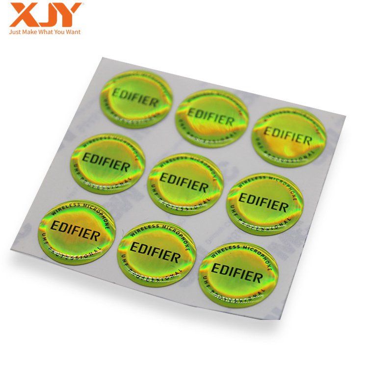 XJY Private design product labels epoxy adhesive sticker vinyl round waterproof sticker custom printing logo label sticker